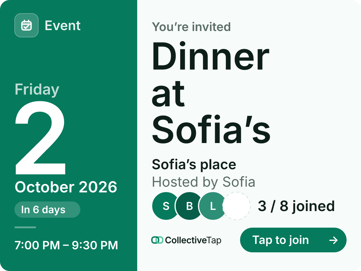The dinner card: Dinner at Sofia’s