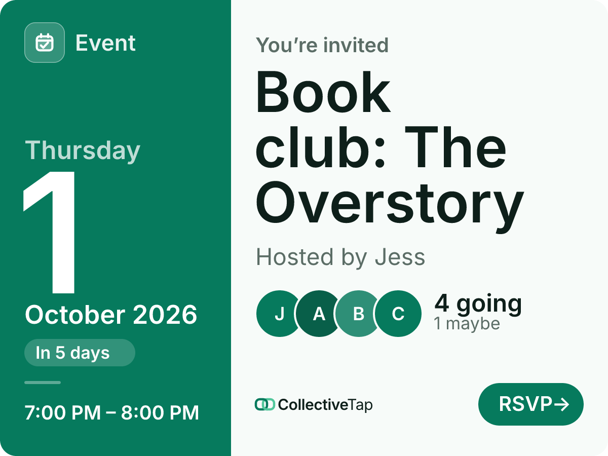 The online call card: Book club: The Overstory